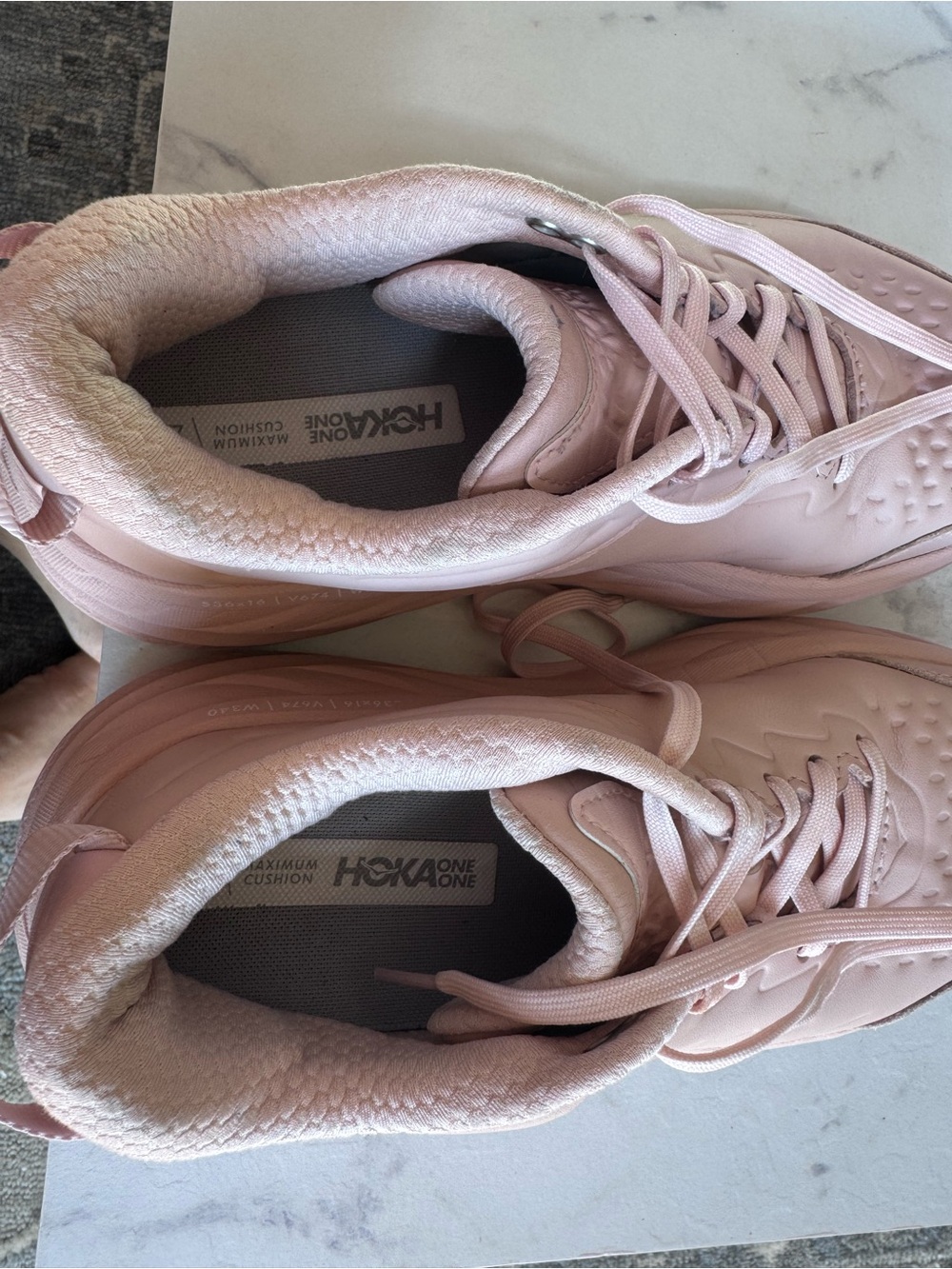 HOKA Bondi SR Women's Pink Cushion Professional Nurse sneakers Shoes EUC Size 9 - Picture 4 of 7